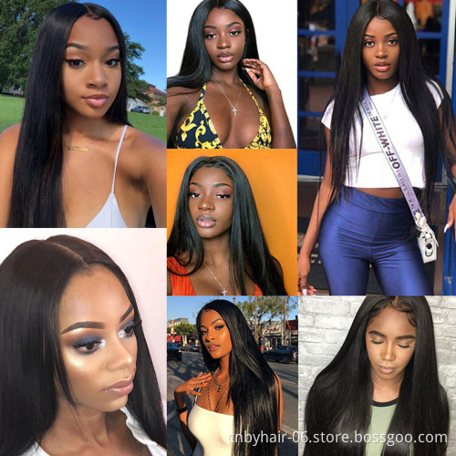 unprocessed peruvian straight human hair lace front wig vendor cheap wholesale swiss lace 4x4 closure front wigs private label